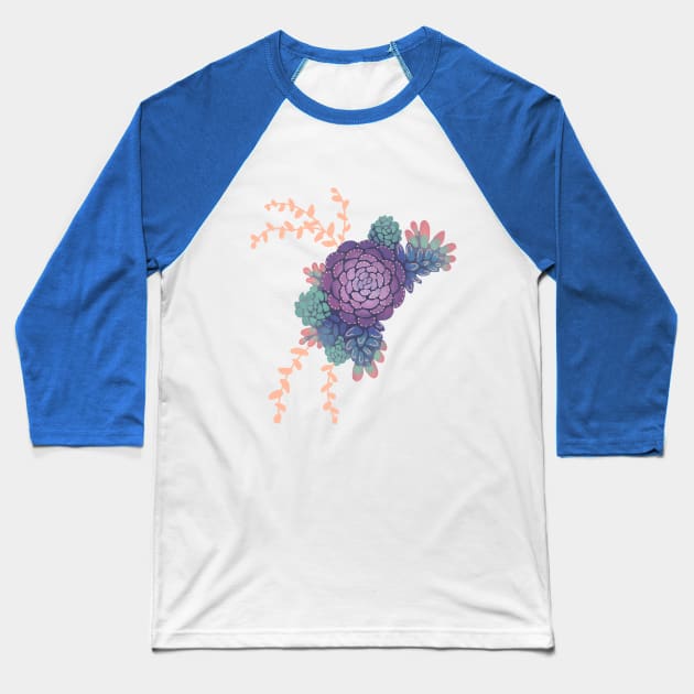Succulents 1 Baseball T-Shirt by Abbilaura